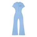 Women’s Tight Flared Leg Quarter-Zip Jumpsuit