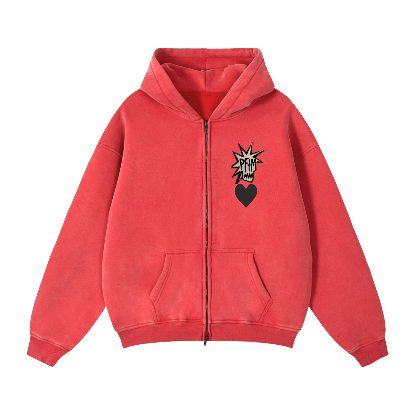 Zip-Through Boxy Fleece Hoodie